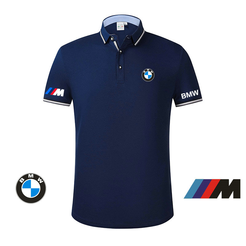 2022 Polo BMW Motorsport Homme Coton épissage Couleur Contraste Manche Courte